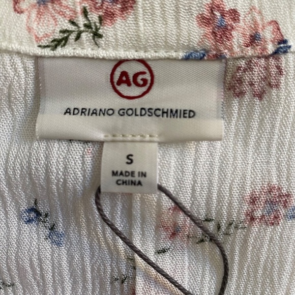 AG Maggie Tank Top, Spaghetti Straps, Floral, White Multi, Small NWT - Picture 5 of 14